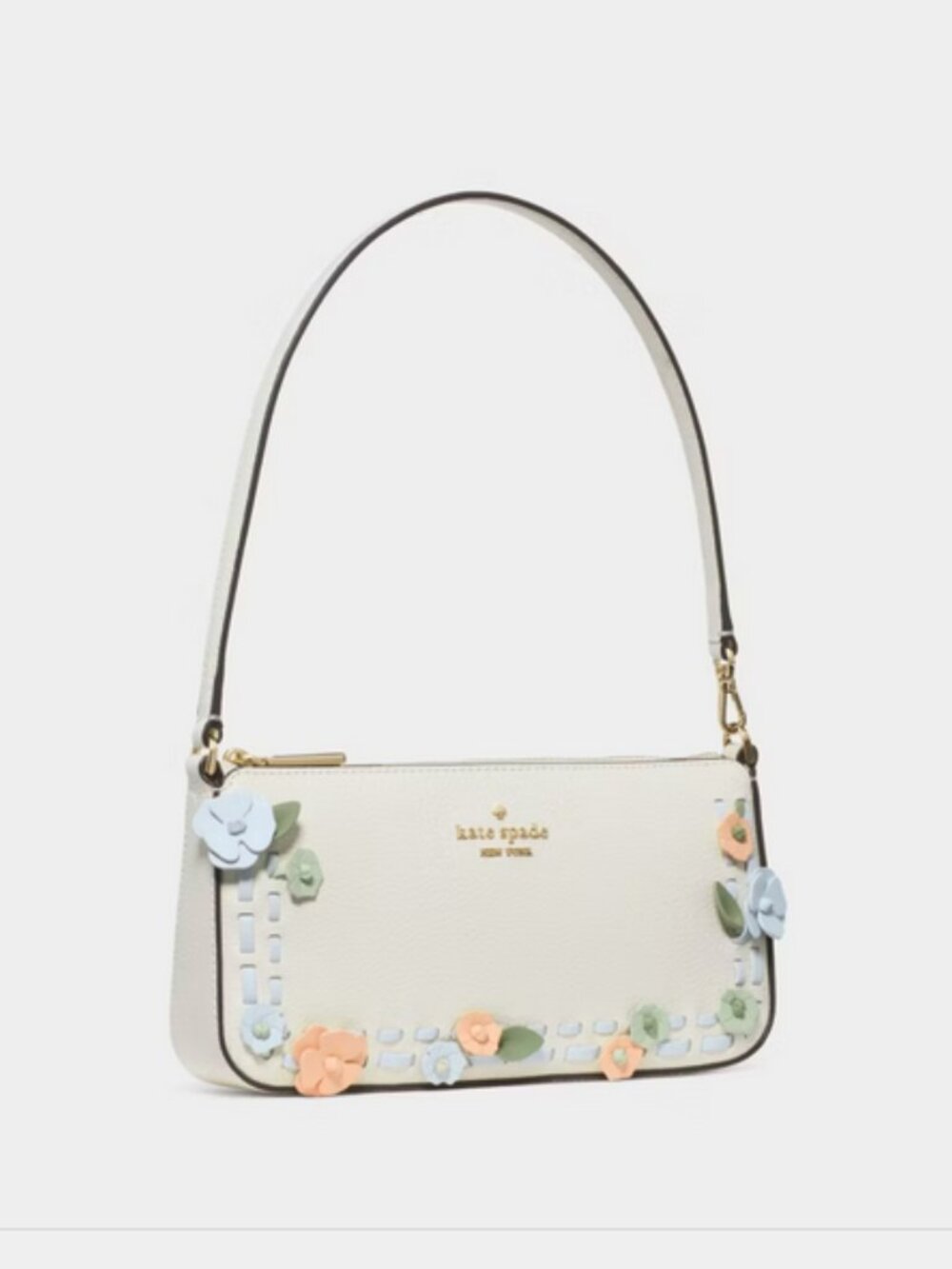 Kate Spade Gemini Floral Mini Bag Clutch Wristlet Shoulder Meringue Multi KO484 - Picture 5 of 7